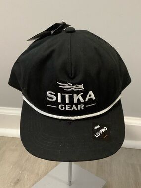 Sitka gear black SnapBack rope hat